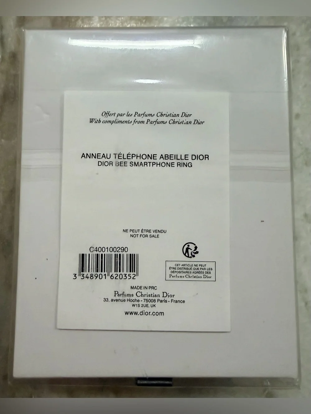 Dior Gold Star Metal Phone Back NEW in SEALED Box w Label Attached